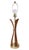Brown Pr. Sculptural Mid Century Table Lamps With Original Shades C 1950/60's For Sale - Image 8 of 14