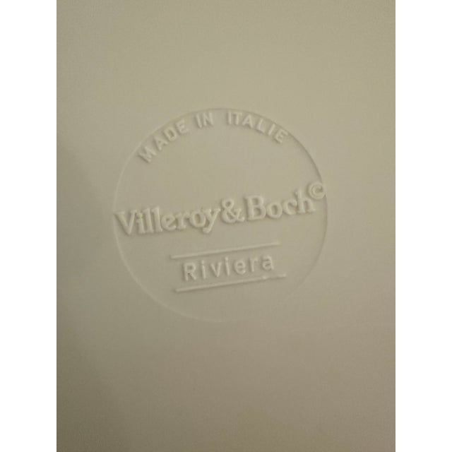 Plastic Villeroy & Boch Riviera Melamine Serving Tray - Made in Italy - Iris Floral - Mid 20th Century For Sale - Image 7 of 12