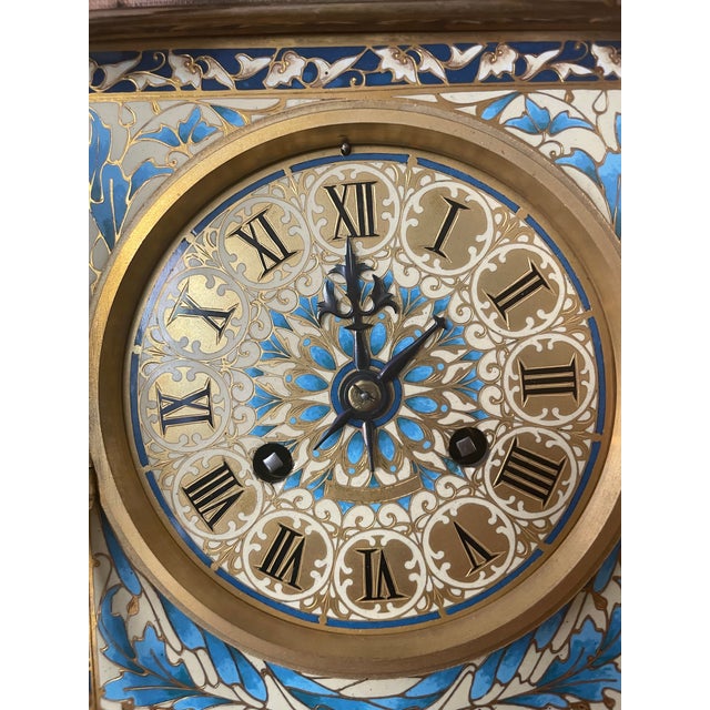 Tiffany & Co 18th Century French Empire Mantle Clock/Candelabra Set For Sale - Image 9 of 12