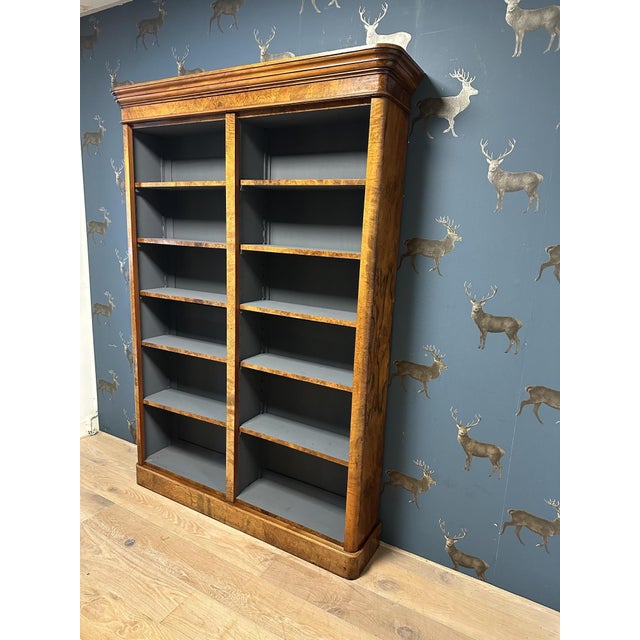 Antique Walnut Open Bookcase For Sale - Image 10 of 15
