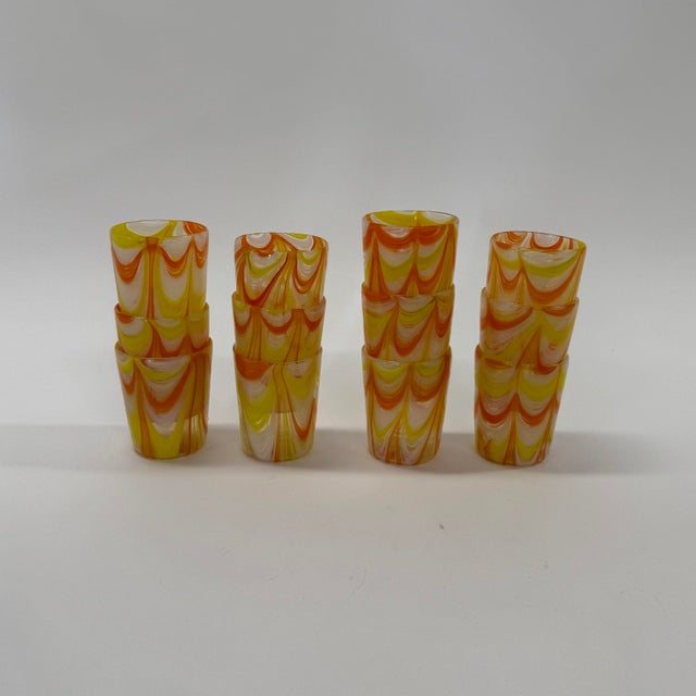 Modern Cabana x Carolina Herrera Hand-Blown Swirl Design Cocktail Glasses - Set of 12 For Sale - Image 3 of 5