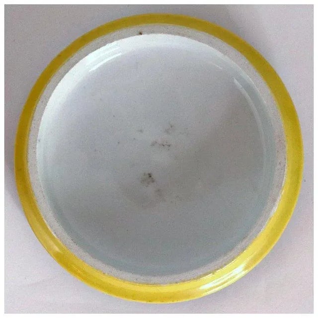 19th Century English Prattware Pottery Transferware the Ning Po River Pot Lid For Sale In Denver - Image 6 of 9