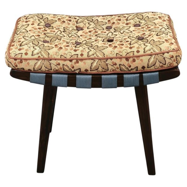 Mid-Century Beech Stool with Cushion from TON, Czechoslovakia, 1956 For Sale - Image 12 of 12