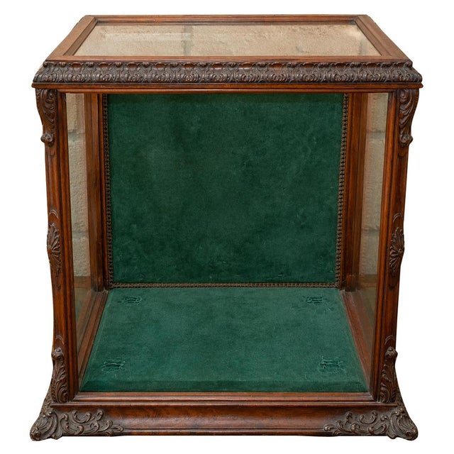 Walnut Countertop Display Case For Sale - Image 5 of 5