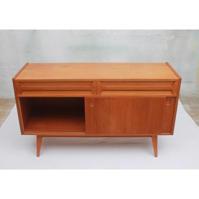 Vintage Sideboard in Cherry Wood with Sliding Doors, 1955 For Sale - Image 4 of 10
