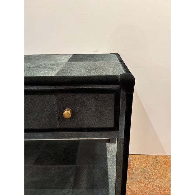 Modern Made Goods Terrell Hair on Hide Nightstand For Sale - Image 3 of 11