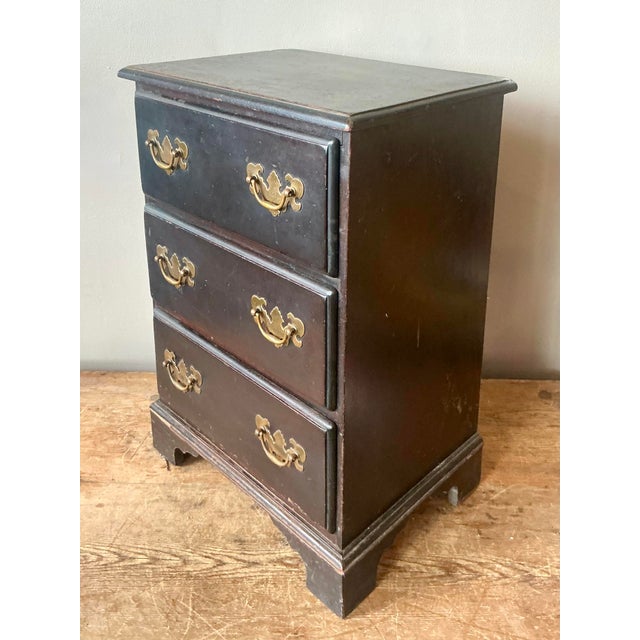 Mid 20th Century Vintage Regency Chippendale Petite Chest of Drawers For Sale - Image 5 of 12