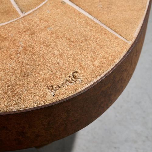 Shaped Coffee Table with Ceramic Tiles and Steel Frame from Barrois, France, 1960s For Sale - Image 10 of 11