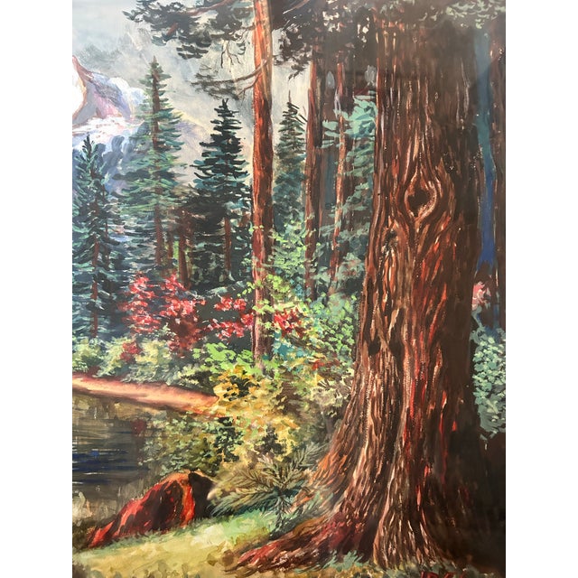 1956 Framed Original Landscape Painting of the Rocky Mountains For Sale In Philadelphia - Image 6 of 8