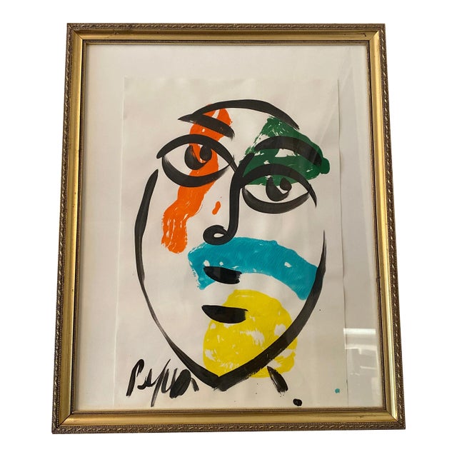 Vintage Abstract Portraiture; Original Artwork by Peter Robert Keil For Sale