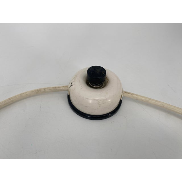 Mid-Century Floor Lamp with Brass Base and Fabric Shade, Germany, 1950s For Sale - Image 11 of 14