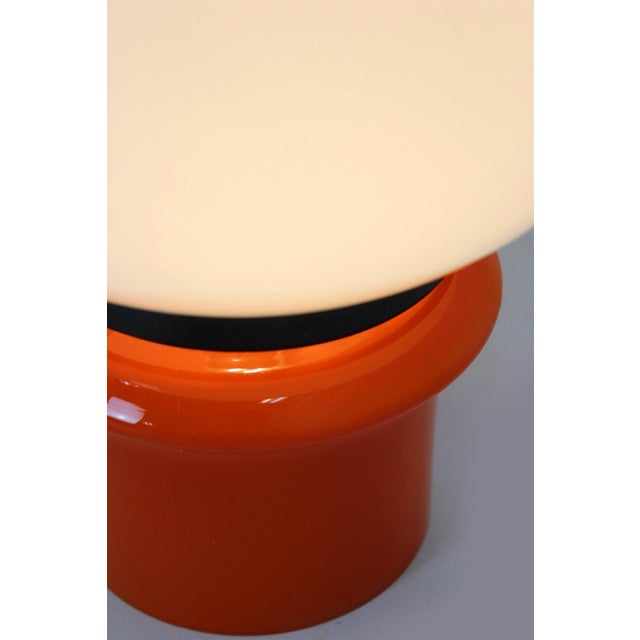 Orange Vintage Czech Table Lamp from Osvitlováci Sklo, 1970s For Sale - Image 8 of 16