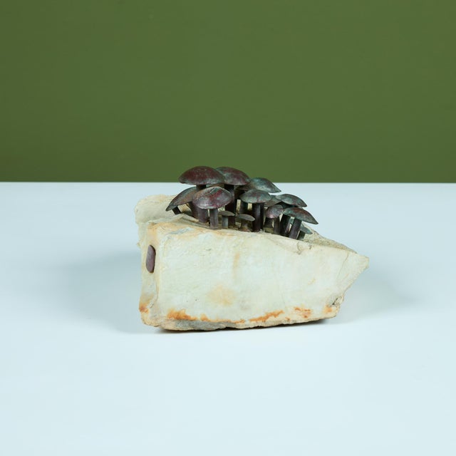 Oxidized Bronze Mounted Mushroom Sculpture For Sale - Image 11 of 12