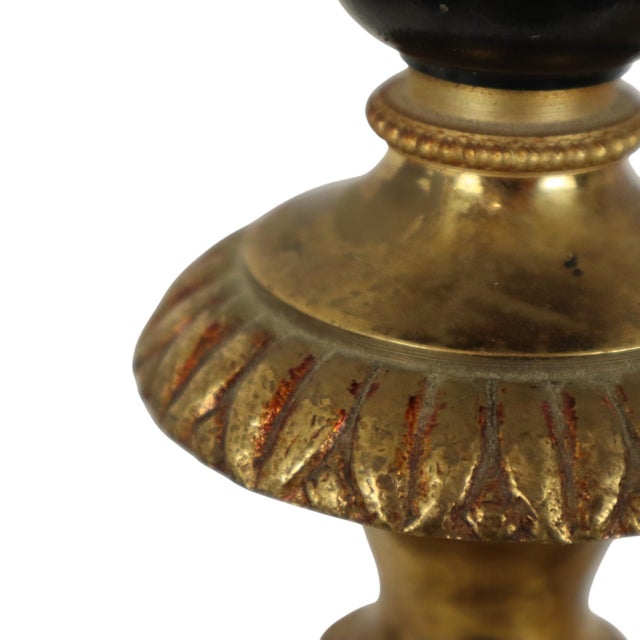Classic Empire French Brass Table Lamp, 1950s For Sale - Image 15 of 18
