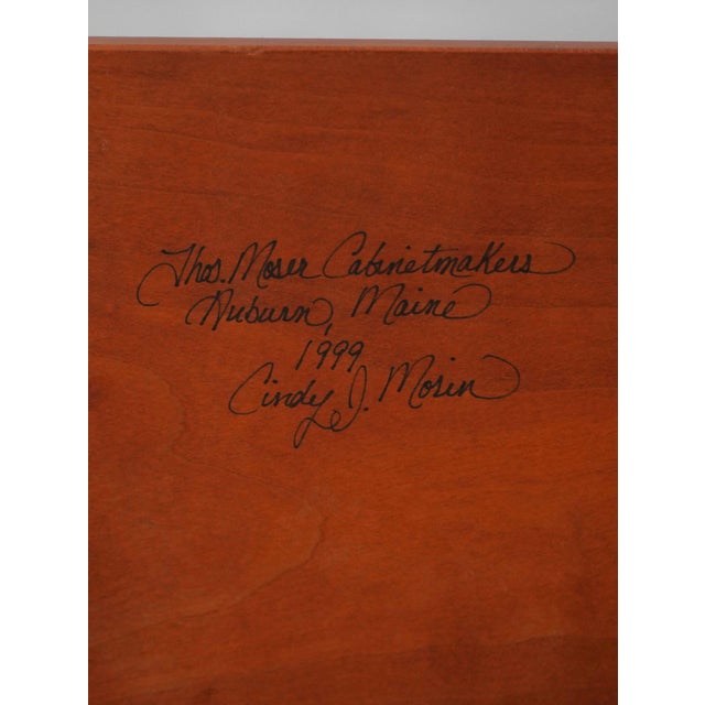 1990s Thomas Moser Cherry Curved Footstool For Sale - Image 12 of 12