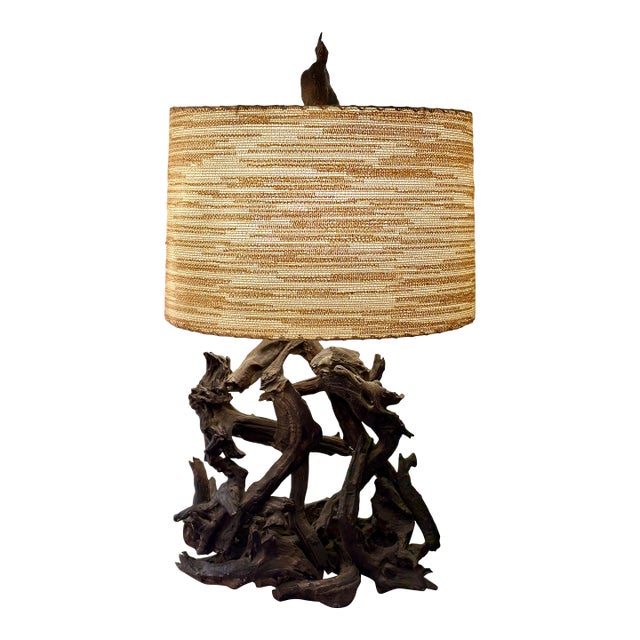Mid Twentieth Century Driftwood Assemblage Table Lamp For Sale