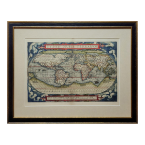 Original Map From 1580s by Ortelius of Parts Baltic, the Plan of the World's Lands Giclée