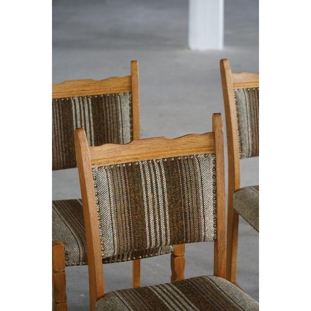 Mid-Century Modern Danish Dining Chairs in Oak and Wool, 1960s, Set of 8 For Sale - Image 15 of 18