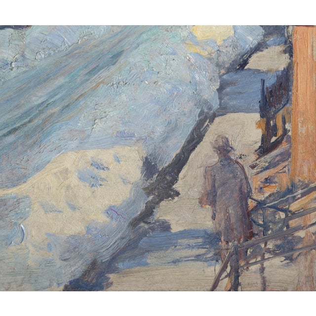 Kenneth Frazier, Winter Street Scene, Oil Painting For Sale In New York - Image 6 of 7