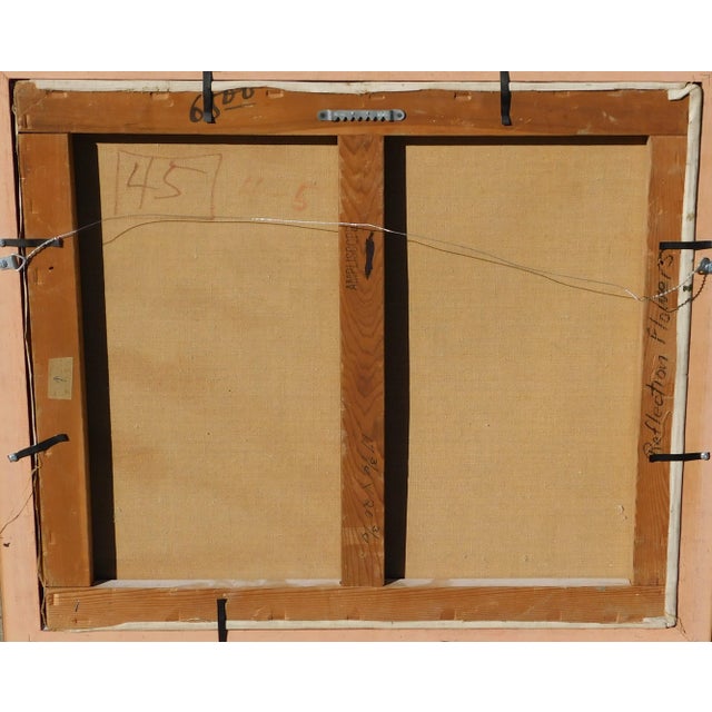 Vintage oil painting on canvas by noted Japanese artist, Junji Yoshii 1904-2004. Yoshii noted for floral paintings. Canvas...