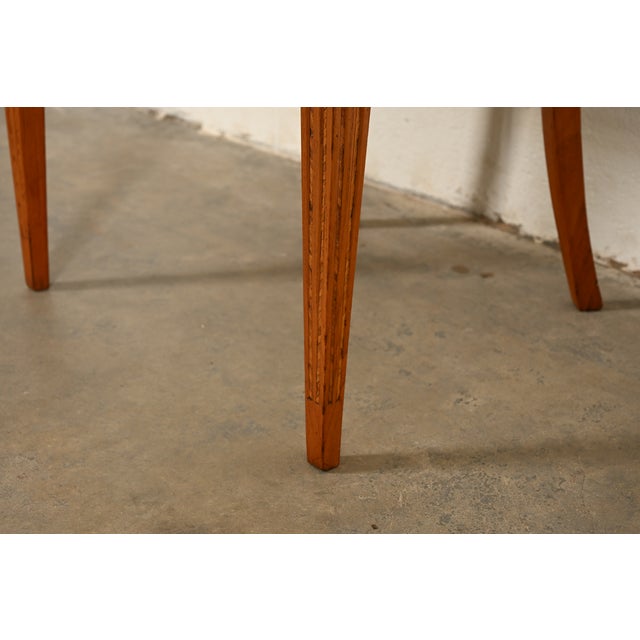 Antique Italian Regency Fruitwood Inlaid Marquetry Dining Chairs, Set of Four For Sale - Image 14 of 17