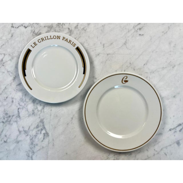 Vintage Sonia Rykiel Le Crillon Paris Porcelain Plate | Black & Gold Hotelware (19 Cm) For Sale - Image 10 of 12
