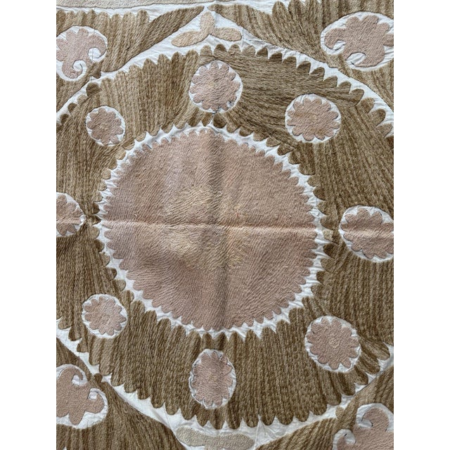 Tashkent Suzani Tablecloth — Vintage Textile For Sale - Image 9 of 10