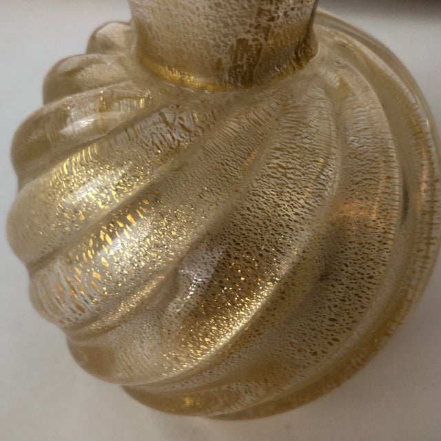 Metal Murano Glass Perfume Bottle For Sale - Image 7 of 8