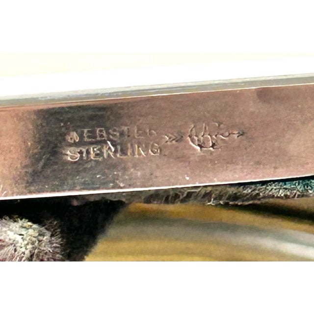 Silver Antique Webster Sterling Silver Picture Frame With Silk Liner - Early 20th Century For Sale - Image 8 of 9