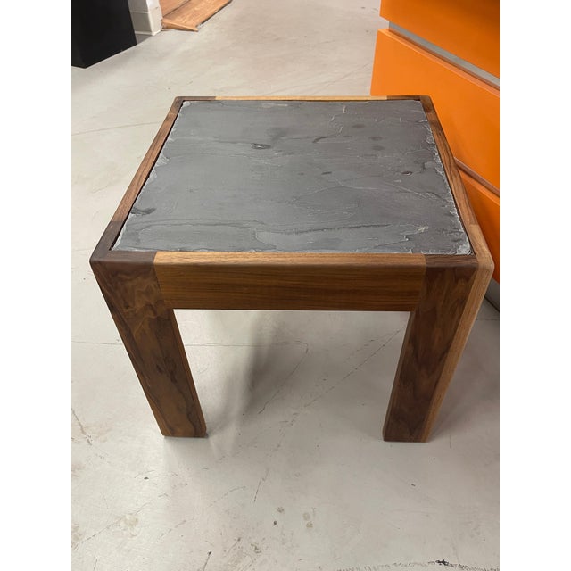 Custom Walnut and Slate Tables For Sale - Image 4 of 12