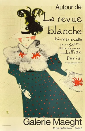 1980 Henri Toulouse-Lautrec Autour De La Revue Blanche Lithograph Poster