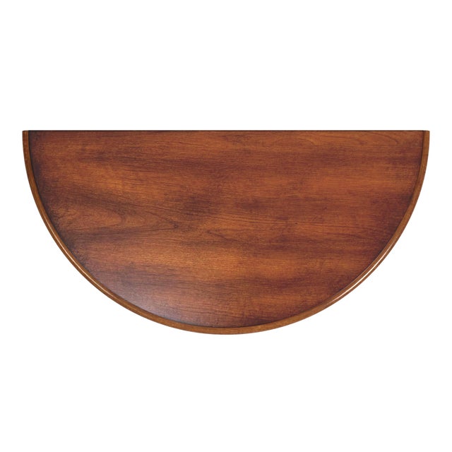 Bellini Demilune Console Table, Medium Brown For Sale In Chicago - Image 6 of 7