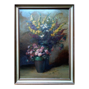 1910s "Still Life" Original Oil Painting by Wilhelm Schulze (German Artist)