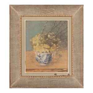 Mid 19th Century "Daffodils" Oil on Board.