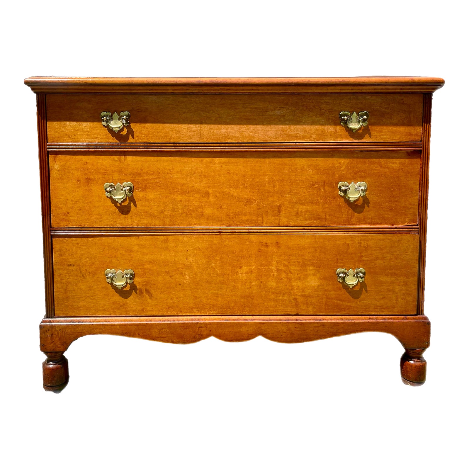 American Traditional Bird's Eye Maple Chest of Drawers | Chairish
