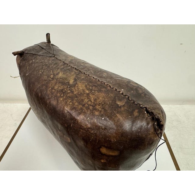 1970s Vintage Leather Hippo by Dimitri Omersa for Liberty and Abercrombie and Fitch, 1970s For Sale - Image 5 of 18