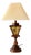 Vintage Mediterranean Revival Amber Glass Table Lamp For Sale