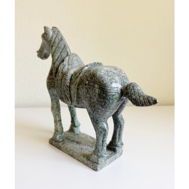 Chinese Tang-Style Stone Horse, Mid 20th Century For Sale - Image 10 of 11