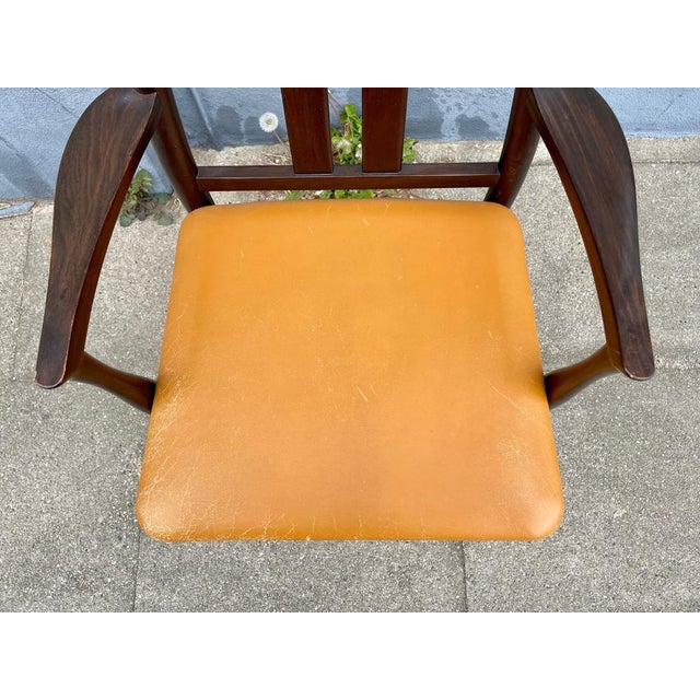 Scandinavian Modern Mahogany and Leather Armchair from DOF, 1970s For Sale - Image 10 of 16