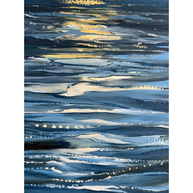 Big Island Blue, Oil on Canvas, by contemporary painter, Jessica Fairley. This painting invokes the Aloha spirit, a scene...
