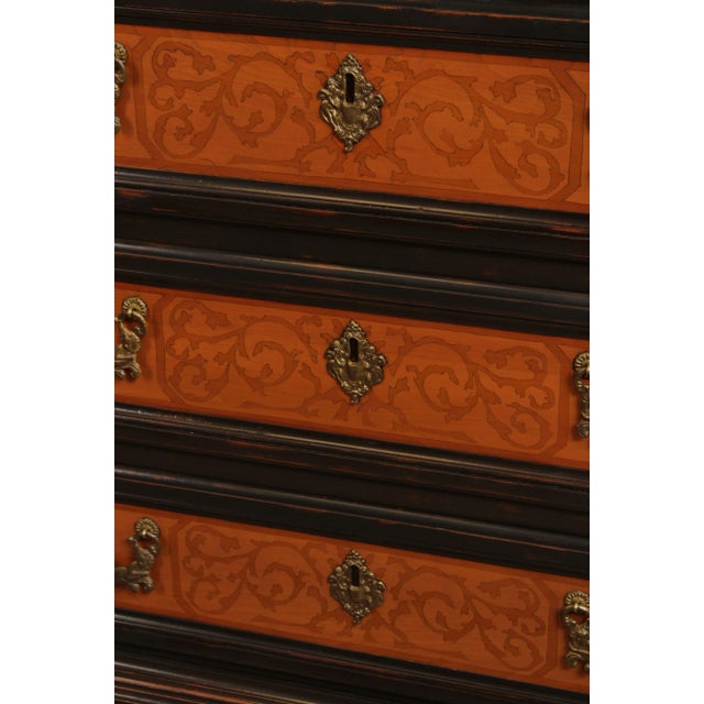 Niermann Weeks Italian Style Three Drawer Inlaid Commode For Sale - Image 11 of 12