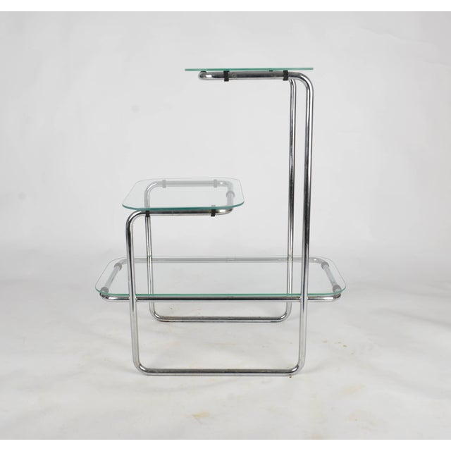 Bauhaus Chrome-Plated Model B 136 Flower Stand by Emile Guillot for Thonet, 1930s, in Very Good conditions. Designed 1920...
