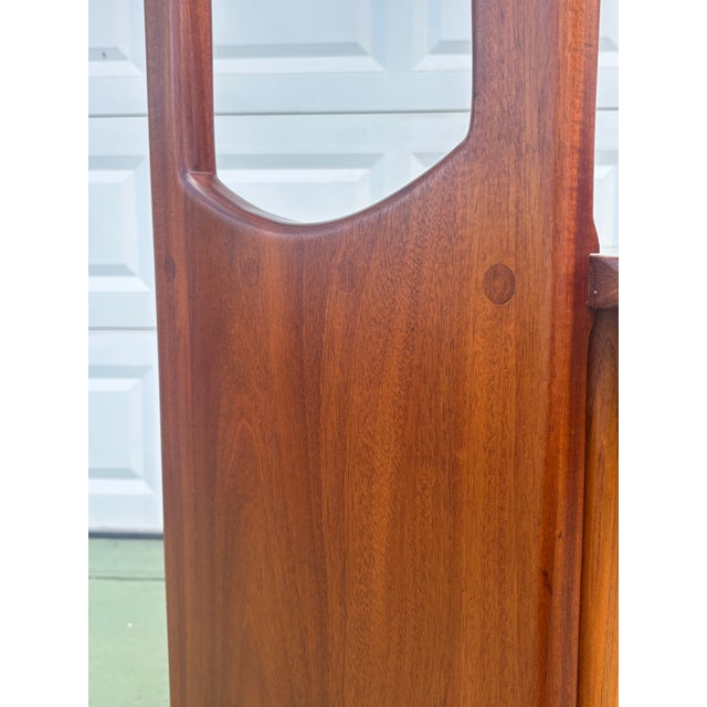 Vintage Danish Modern Solid Walnut Architectural Display Cabinet For Sale - Image 4 of 9