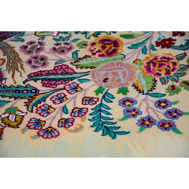 Textile Vintage Ghom Rug, 1990s For Sale - Image 7 of 14