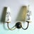 Mid-Century Portuguese Brass and Glass Double Wall Sconces, 1960s, Set of 2 For Sale - Image 4 of 10