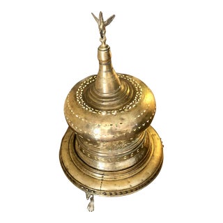Antique Bronze, Brass, Copper, and Cast Iron Brazier Lamp—diffused Ambient Light For Sale