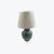 A Chinese cloisonne table lamp crafted from a floral-decorated cloisonne jar with turquoise ground and intricate key-fret...