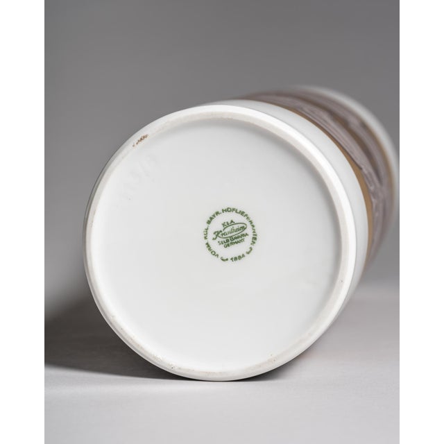 Op Art Gold Porcelain Vase from K&A Krautheim, Germany, 1980s For Sale - Image 6 of 7