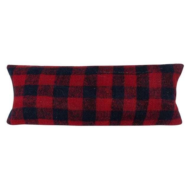 Traditional 12"x35" SET OF 2 - Handmade Kilim Cushion Covers. A pair of Lumbar Pillow Covers For Sale - Image 3 of 4