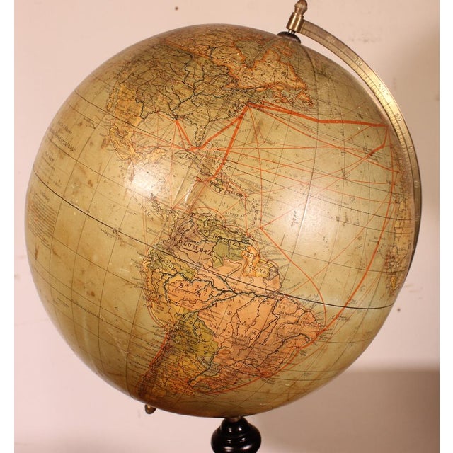 Large Terrestrial Globe from by Handels Und Verkehrsglobus For Sale - Image 4 of 13